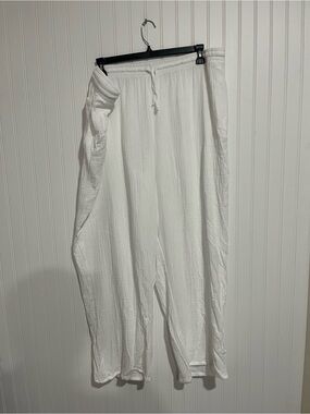 White Mark Men's White Drawstring Lounge Joggers